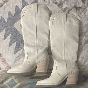 Women's Western White Boots